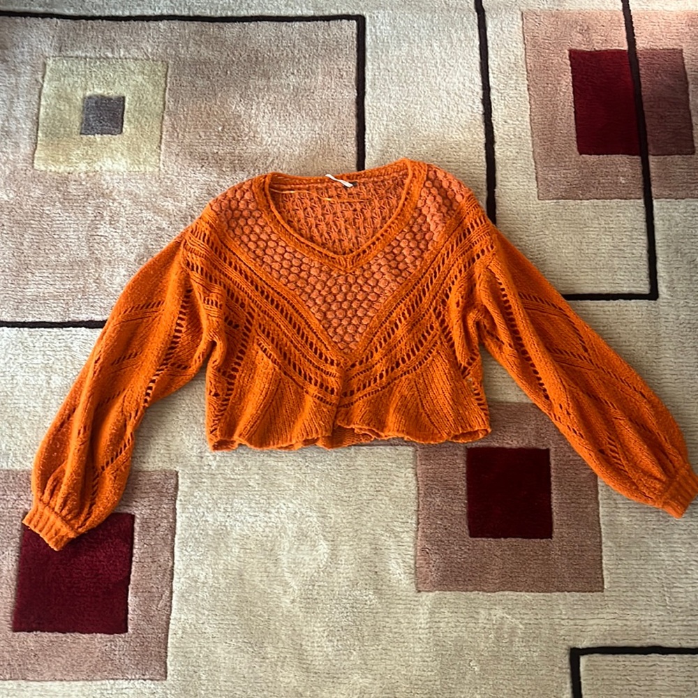 Free people orange sweater
